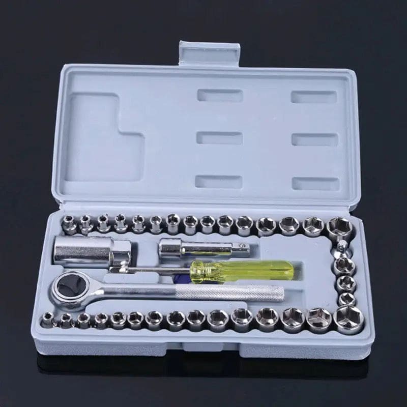 40 Pcs Socket Wrench, Automobile Maintenance & Repair Tools, Car Sleeve Tool Combination Set, Aiwa Combination Tool Set, Socket Organizer Kit With Combination Torque and Insulated Handles, Metric Socket Set 40 Pcs Socket Wrench, Automobile Maintenance & Repair Tools, Car Sleeve Tool Combination Set, Aiwa Combination Tool Set, Socket Organizer Kit With Combination Torque and Insulated Handles, Metric Socket Set